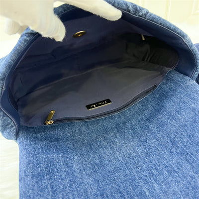 Chanel 19 Medium Flap in Dark Denim and 3-Tone HW