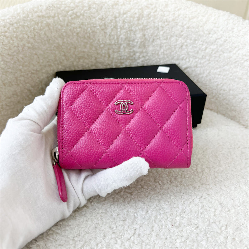 Chanel Zippy Card Holder in Pink Caviar SHW