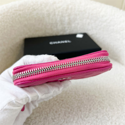 Chanel Zippy Card Holder in Pink Caviar SHW
