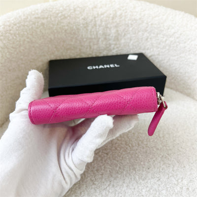 Chanel Zippy Card Holder in Pink Caviar SHW