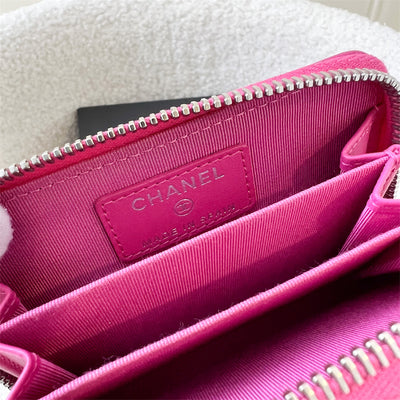 Chanel Zippy Card Holder in Pink Caviar SHW