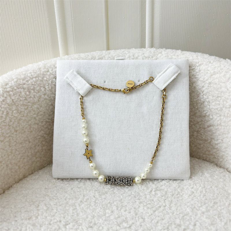 Dior Necklace with Pearls and Crystals GHW