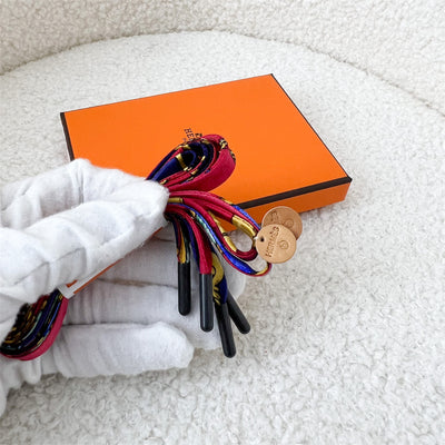 Hermes Petit H Shoelaces in Multicolore Silk