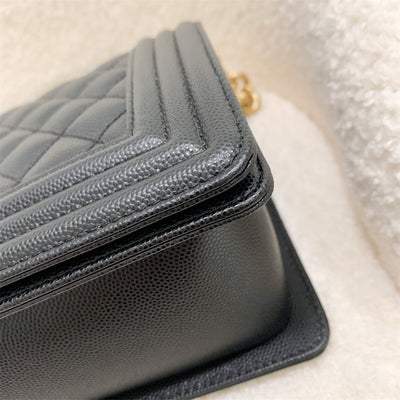 Chanel Medium 25cm Boy Flap in Black Caviar AGHW