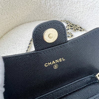 Chanel Micro / Mini Clutch on Chain in Black Caviar LGHW