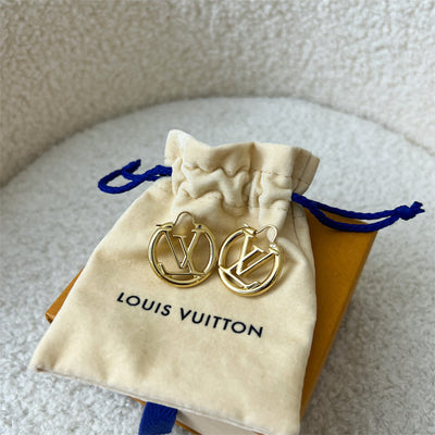 LV Louise PM Earrings in Gold Tone HW