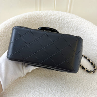 Chanel Classic Square Mini Flap in Black Lambskin LGHW