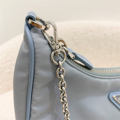 Prada Re-Edition 2005 Re-Nylon bag in Pale Blue Nylon SHW