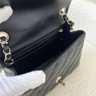 Chanel Classic Square Mini Flap in Black Lambskin LGHW