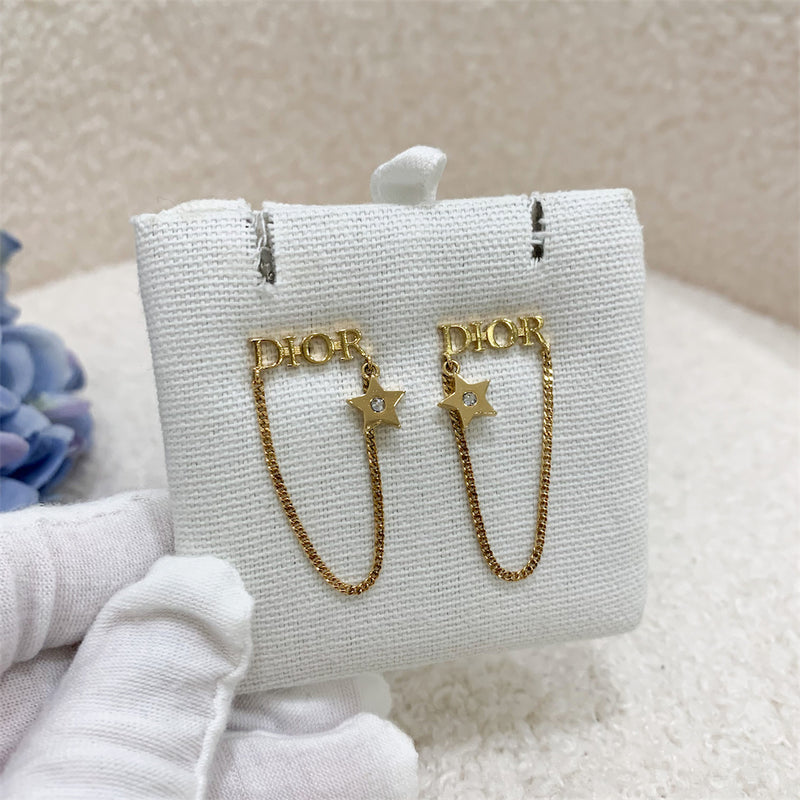 Dior Dangling Earrings with Star GHW