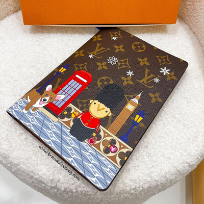LV London Xmas 2021 Clemence Notebook in Monogram Canvas GHW