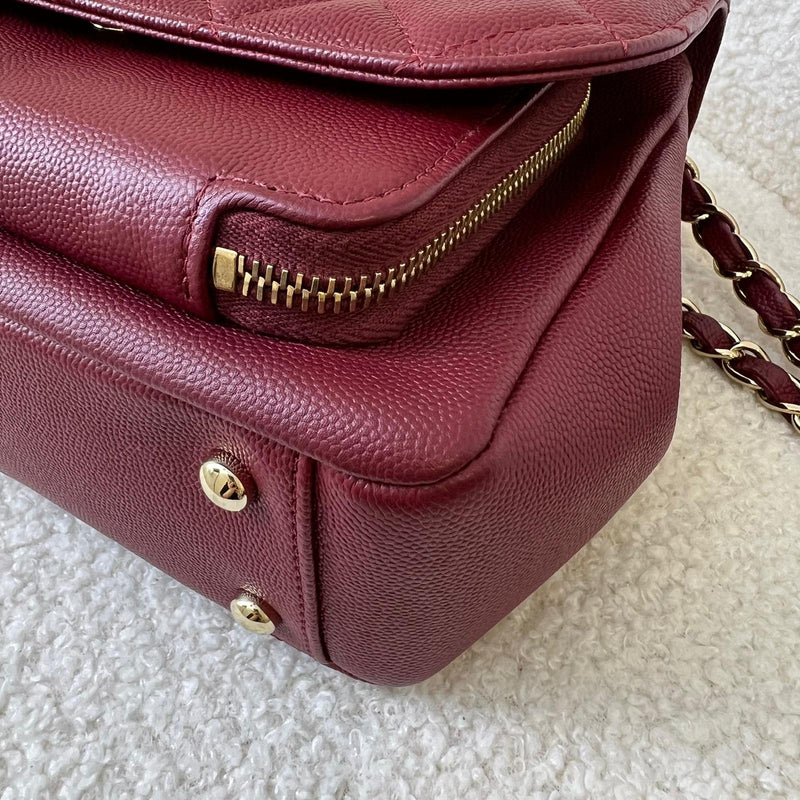 Chanel Medium Business Affinity Flap in Burgundy Red Caviar LGHW