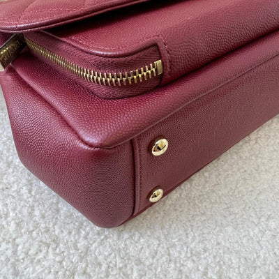 Chanel Medium Business Affinity Flap in Burgundy Red Caviar LGHW