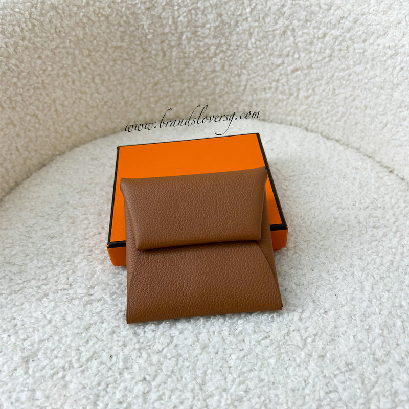 Hermes Bastia in Gold Evercolor Leather
