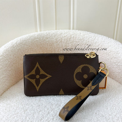 LV Trio Large Wristlet Pouch in Giant Monogram Canvas GHW