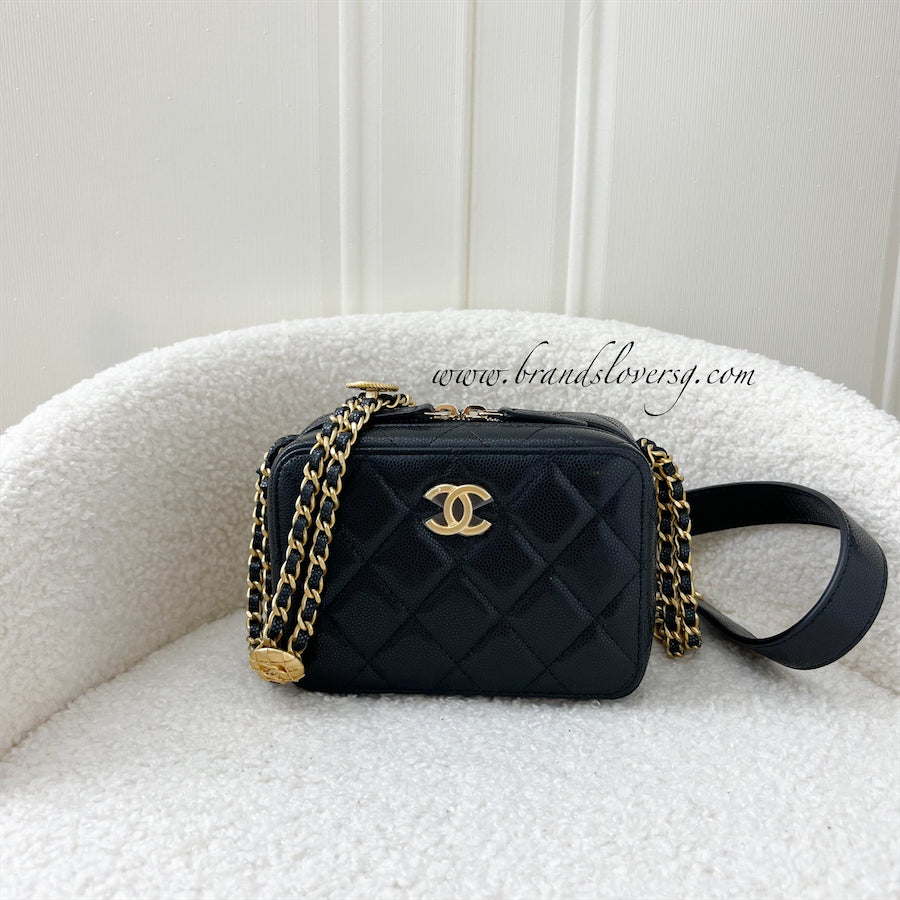 Chanel Twist Your Buttons Mini Camera Bag in Black Caviar AGHW – Brands  Lover