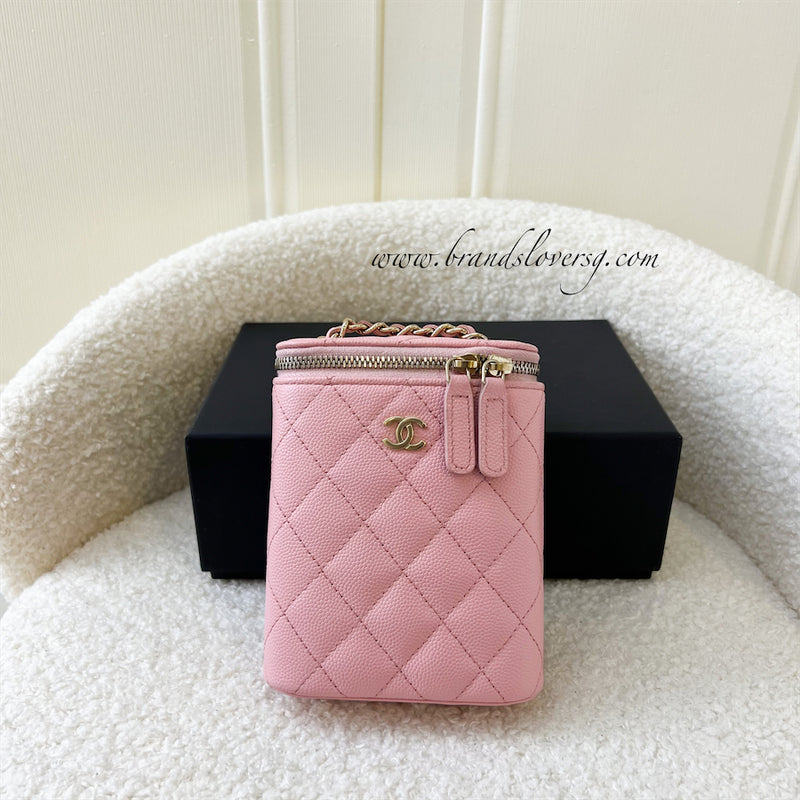 Chanel Vertical Vanity in 22C Sakura Pink Caviar LGHW