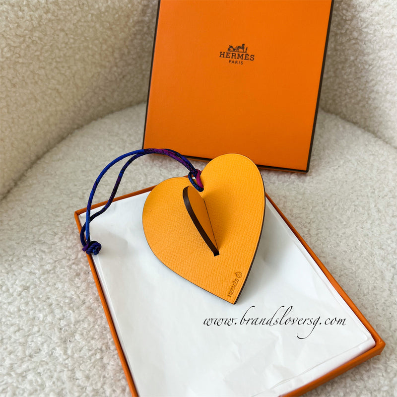 Hermes Petit H Charm 3D Heart Bicolor