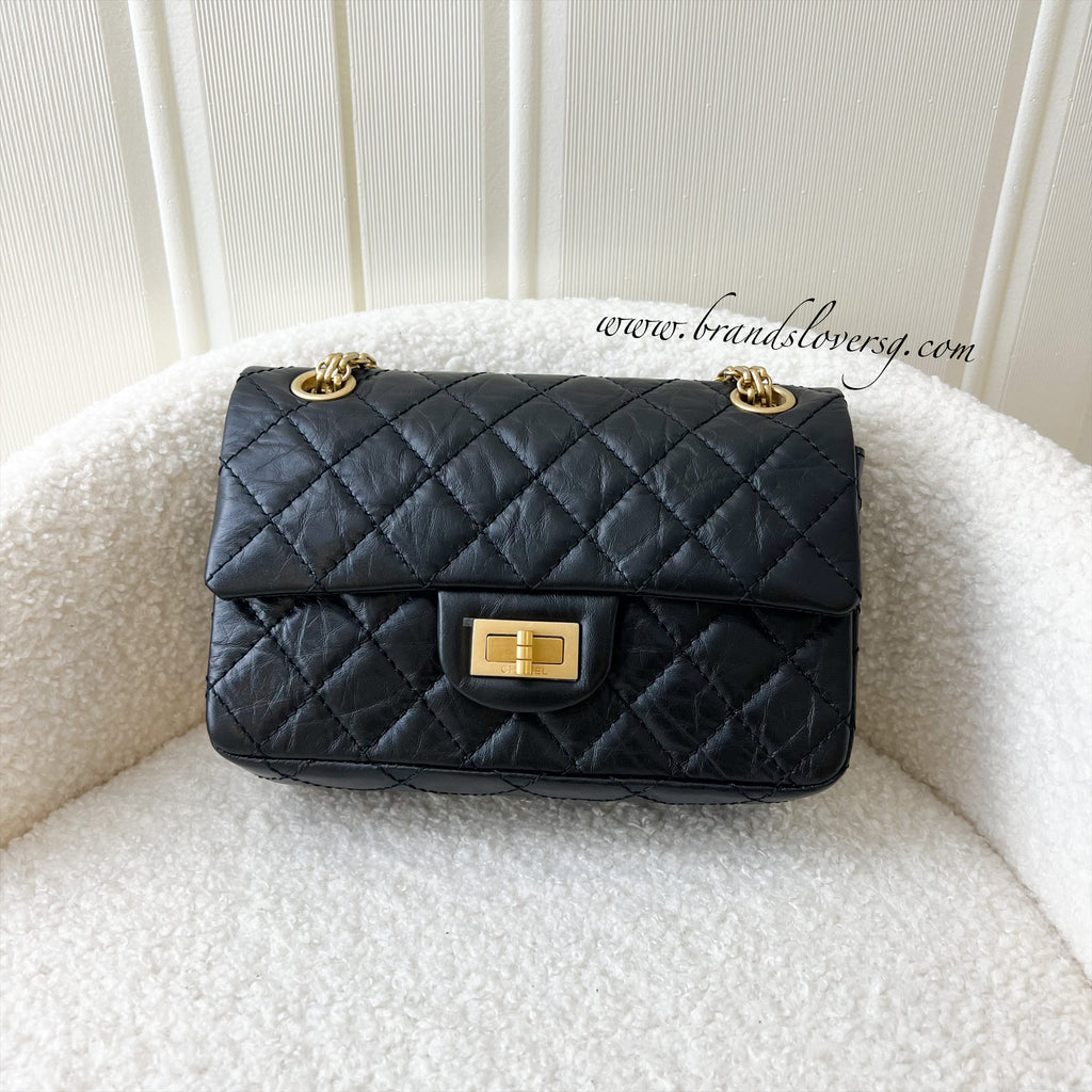 Chanel Classic Reissue Mini Flap in Black Distressed Calfskin AGHW – Brands  Lover