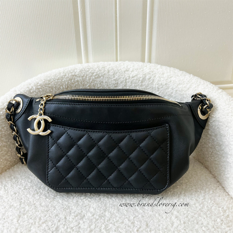 Chanel Bum Bag in Black Lambskin LGHW – Brands Lover