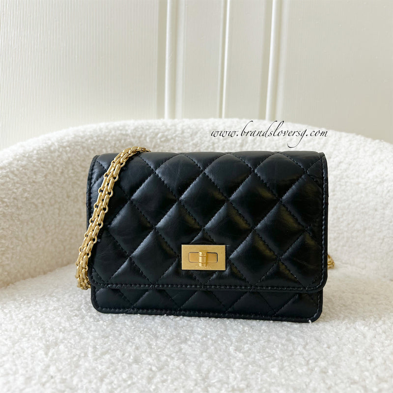 Chanel Reissue Mini WOC in Black Distressed Leather AGHW