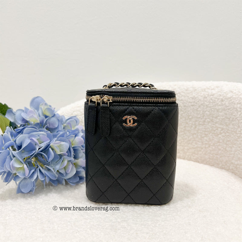 Chanel 22C Vertical Vanity in Black Caviar LGHW