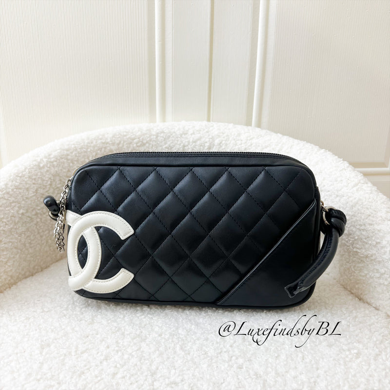Chanel Cambon Clutch Bag in Black Lambskin SHW