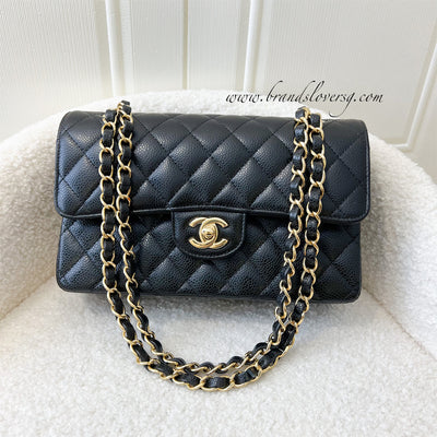 Chanel Small Classic CF Double Flap in Black Caviar GHW