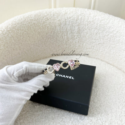 Chanel 23C VIP Gift Bracelet / Cuff with Pink Crystals