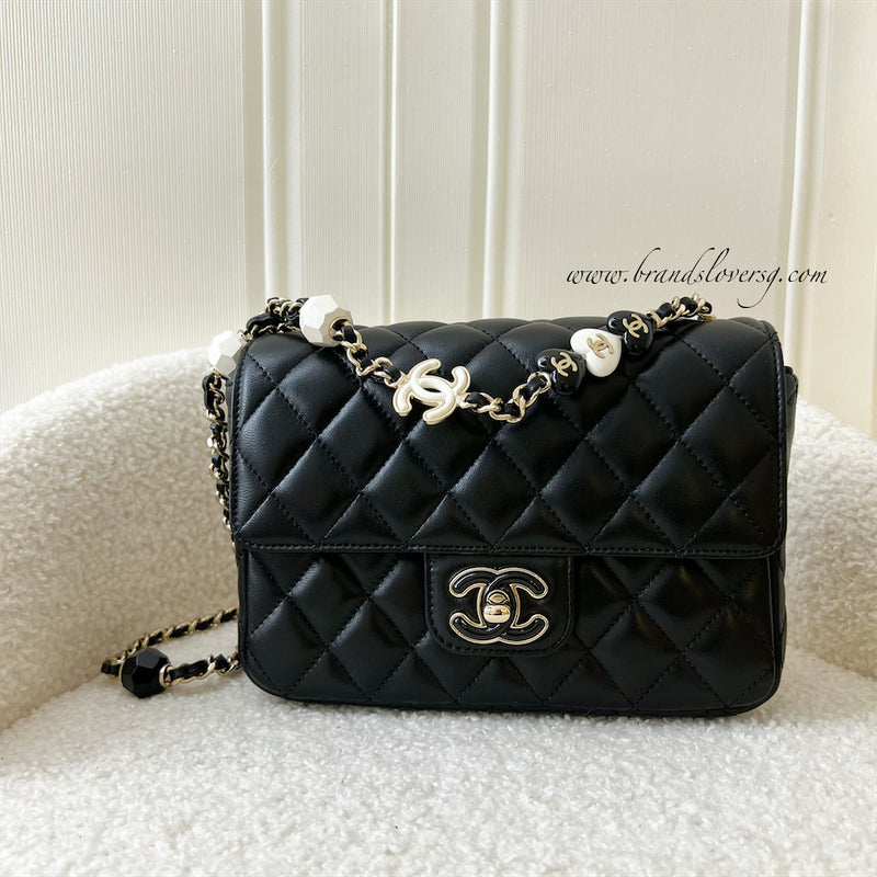 Replica Chanel 23P Mini Hobo Bag Lambskin AS3232 Black (Limited Editio