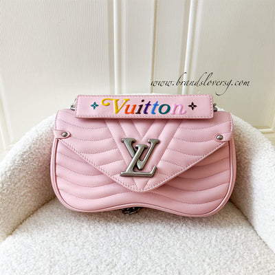 LV Wave Chain Flap Bag in Pink Calfskin GHW
