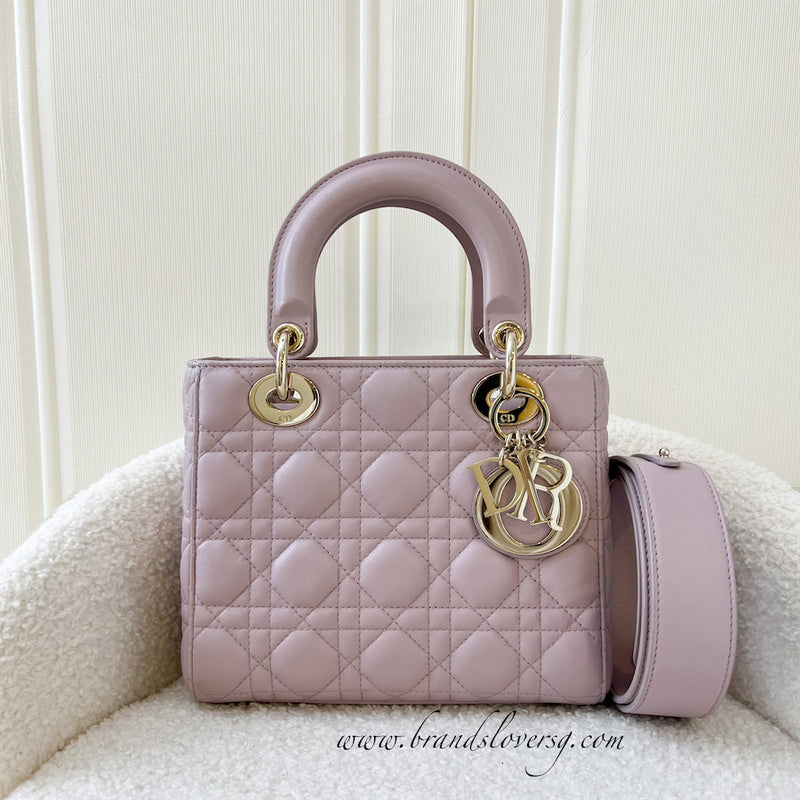 Mini Lady Dior Lotus Pink Pearlescent Luxury Bags  Wallets on Carousell
