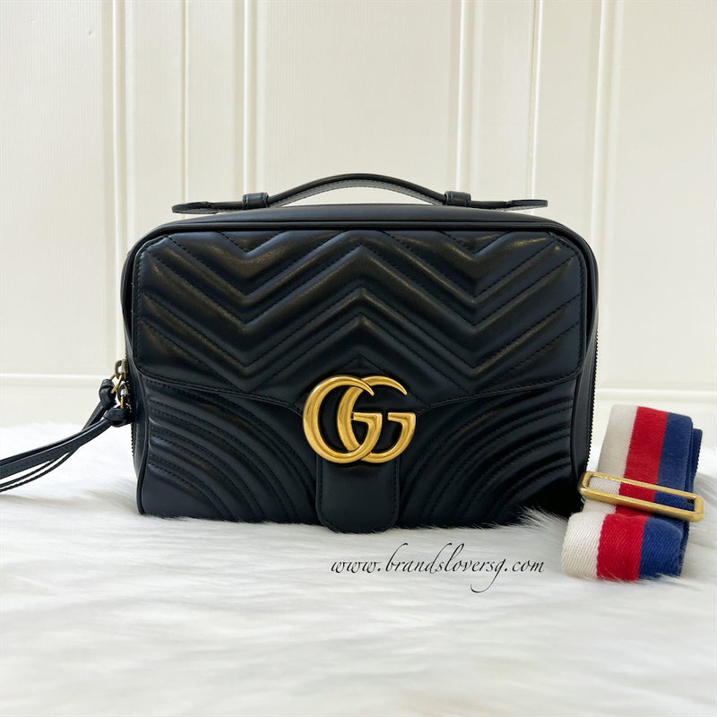 Gucci marmont striped bag hot sale