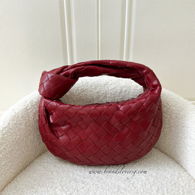 Bottega Veneta Mini Jodie in Dark Red Lambskin and Calfskin Interior