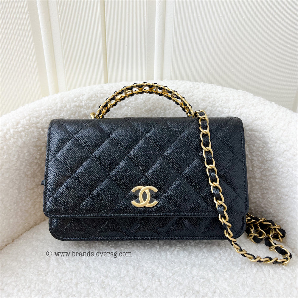 Chanel 22S Pick Me Up Wallet on Chain WOC in Black Caviar AGHW – Brands  Lover