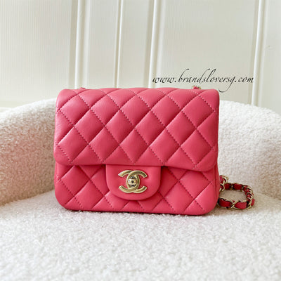 Chanel Classic Square Mini Flap in 21C Pink Lambskin and LGHW