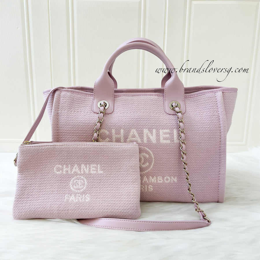 Fashion chanel deauville tote pink