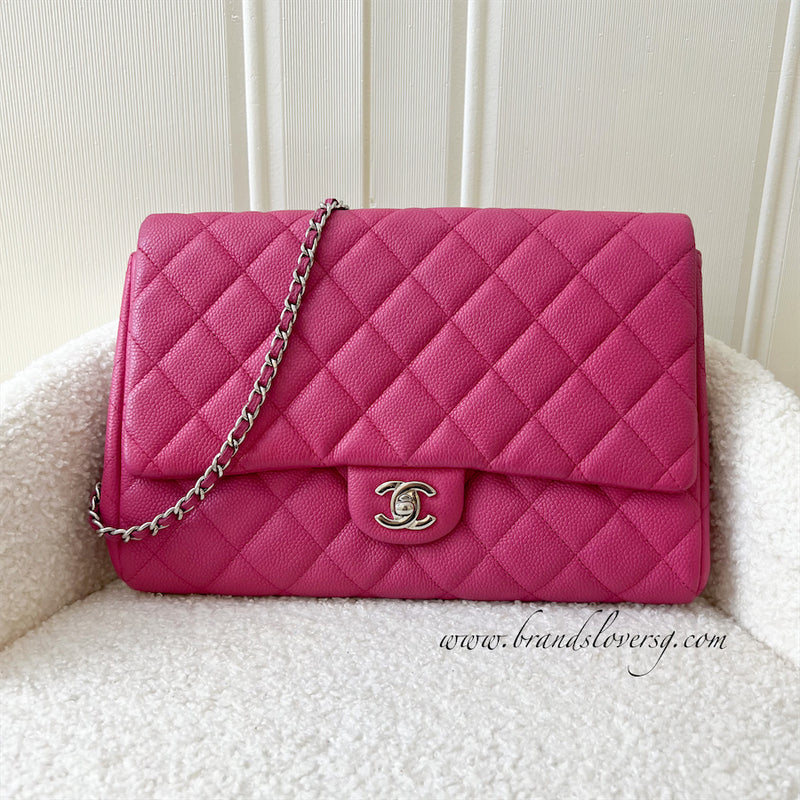 Chanel Timeless Clutch on Chain in Hot Pink Caviar SHW