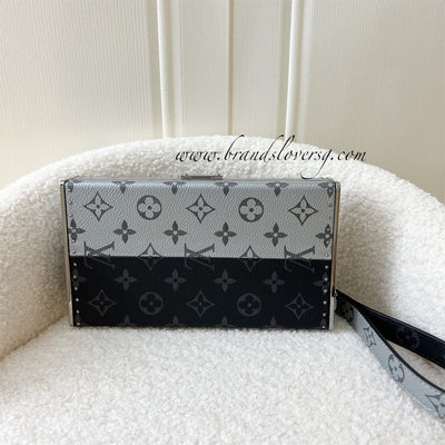 LV Limited Edition Wallet Trunk Clutch in Black / Silver Monogram Canvas