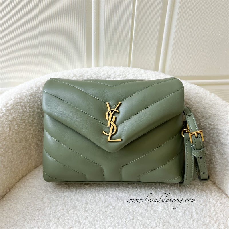 Saint Laurent YSL Toy Loulou in Light Sage Green Calfskin AGHW