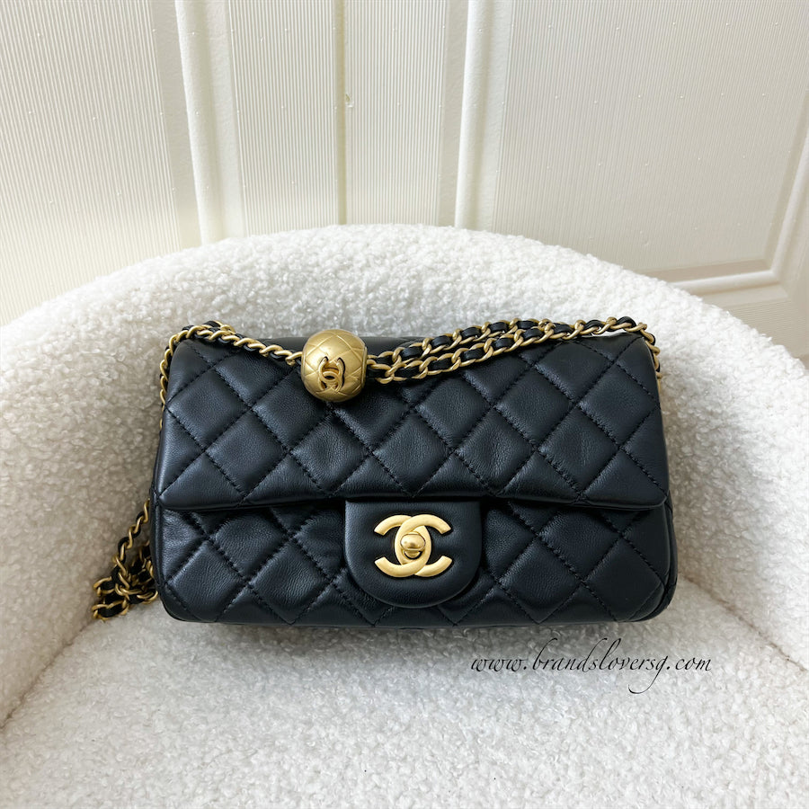 Chanel Pearl Crush Mini Rectangle Flap in Black Lambskin AGHW – Brands Lover