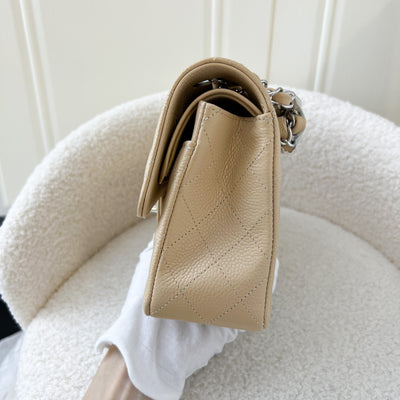 Chanel Small Classic Flap CF in Beige Caviar SHW