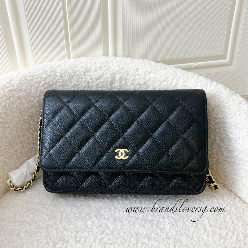 Chanel Classic Wallet on Chain WOC in Black Caviar GHW